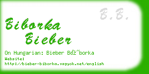 biborka bieber business card